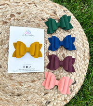 Load image into Gallery viewer, Faux Leather Beauty Bows | Faux Suede Fall Bows