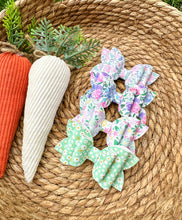 Load image into Gallery viewer, Faux Leather Hair Bow | Floral Medium Bows