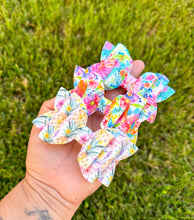 Load image into Gallery viewer, Faux Leather Hair Bow | Summer Floral Beauty Hair Bows