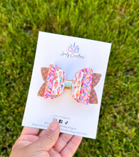 Load image into Gallery viewer, Faux Leather Hair Bow | Ice Cream Beauty Hair Bows