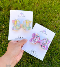 Load image into Gallery viewer, Faux Leather Hair Bow | Summer Print Beauty Hair Bows