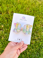 Load image into Gallery viewer, Faux Leather Hair Bow | Summer Print Beauty Hair Bows