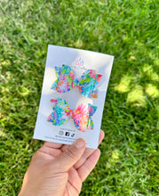 Load image into Gallery viewer, Faux Leather Pigtails | Summer Floral Pigtails