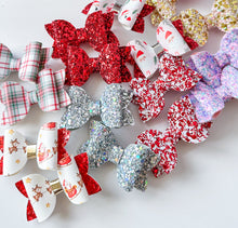 Load image into Gallery viewer, Faux Leather Pigtails | Christmas Mini Pigtails