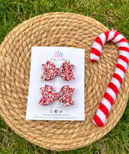 Load image into Gallery viewer, Faux Leather Pigtails | Christmas Mini Pigtails