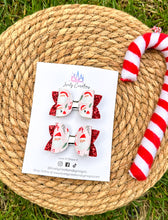 Load image into Gallery viewer, Faux Leather Pigtails | Christmas Mini Pigtails