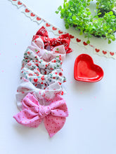 Load image into Gallery viewer, Cotton Hair Bow | Valentine Cotton Hair Bows