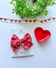 Load image into Gallery viewer, Cotton Hair Bow | Valentine Cotton Hair Bows