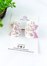 Load image into Gallery viewer, Faux Leather Daisy Hair Bow | Cute Cowboy Hats and Boots