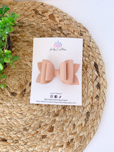 Load image into Gallery viewer, Blush Smooth Faux Leather Hair Bow
