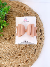 Load image into Gallery viewer, Blush Smooth Faux Leather Hair Bow
