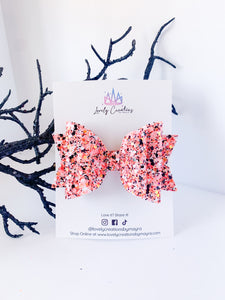 Pink Halloween Glitter Dolly Hair Bow